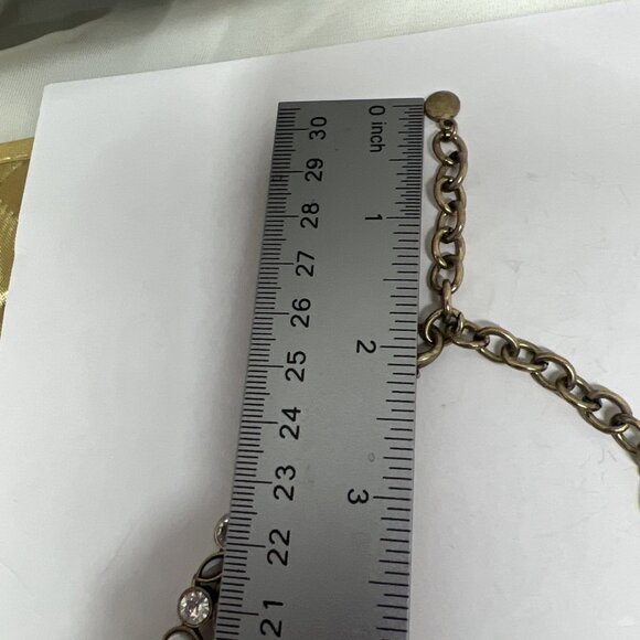 BaubleBar Kew Rhinestone Crystal Oversized Collar Necklace White Pearls Wedding - Picture 10 of 11